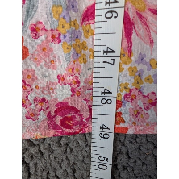 H&M Maxi Cotton Sun Dress Floral Flounced Size Large Ruffle Boho Bloom Cottage - Picture 9 of 11